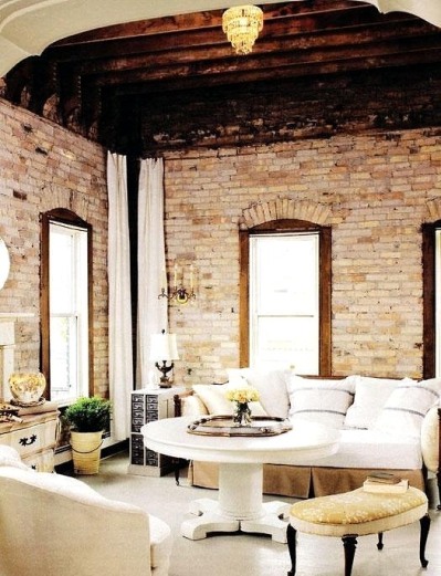 Brick wall in interior
