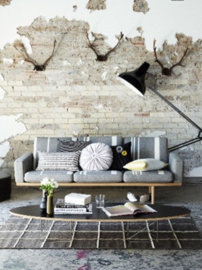 Brick wall in interior