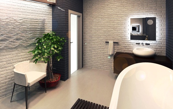 Brick wall in interior