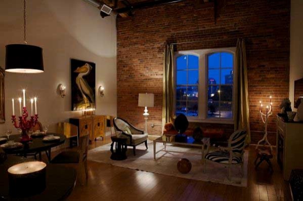 Brick wall in interior