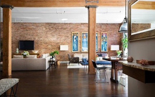 Brick wall in interior