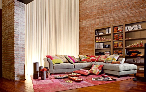 Brick wall in interior
