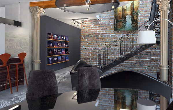 Brick wall in interior