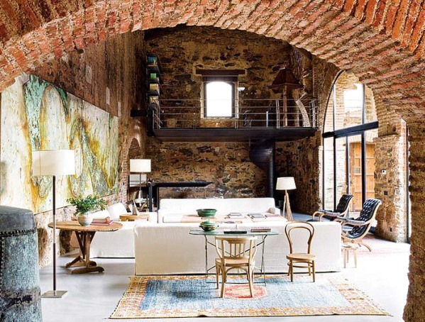 Brick wall in interior