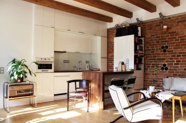 Brick wall in interior