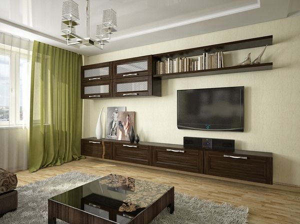 Green Drapes in Interior
