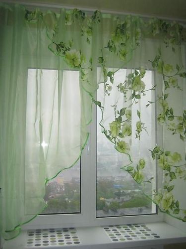 Green Drapes in Interior