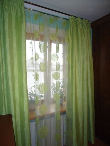 Green Drapes in Interior