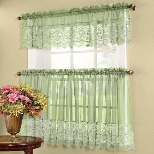 Green Drapes in Interior