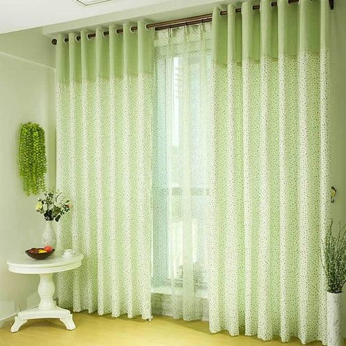 Green Drapes in Interior