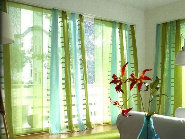 Green Drapes in Interior
