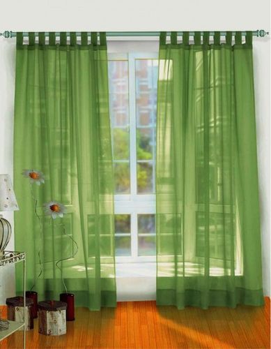 Green Drapes in Interior