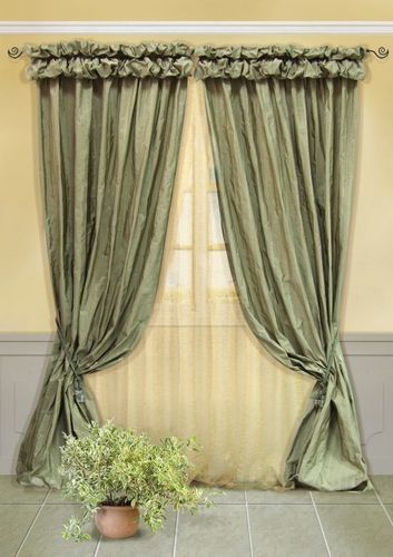 Green Drapes in Interior