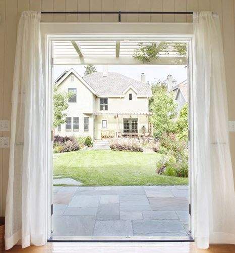 White drapes