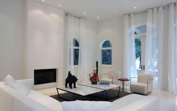 White drapes