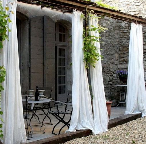 White drapes