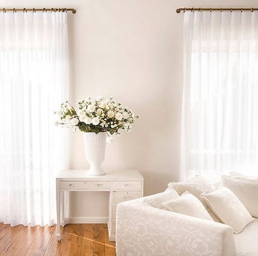 White drapes