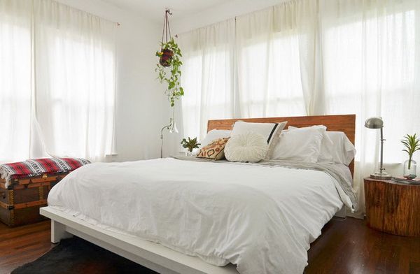 White drapes