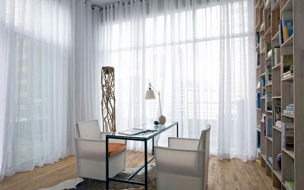 White drapes