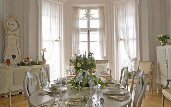 White drapes