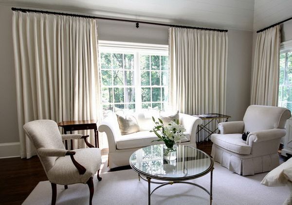 White drapes