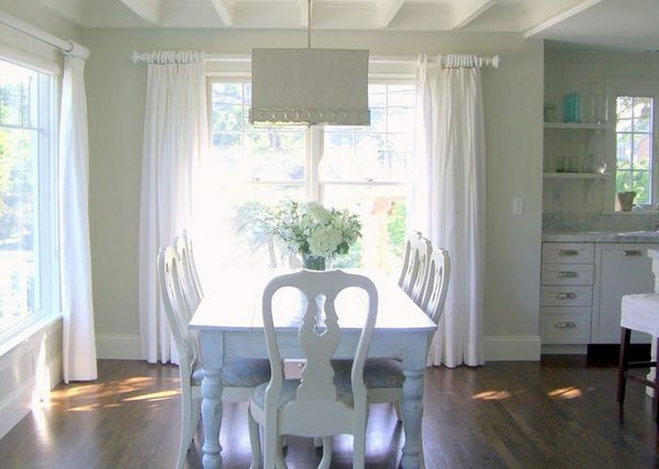 White drapes